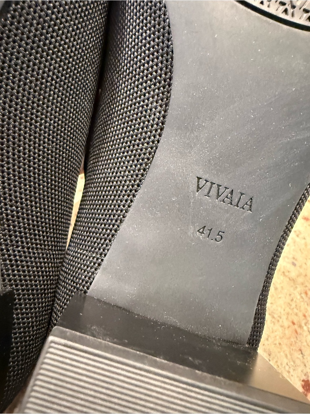 Vivaia Square Toe Chunky Heel Megan Women’s US 10.5 EU 41.5 Black Stress Free - Picture 12 of 14